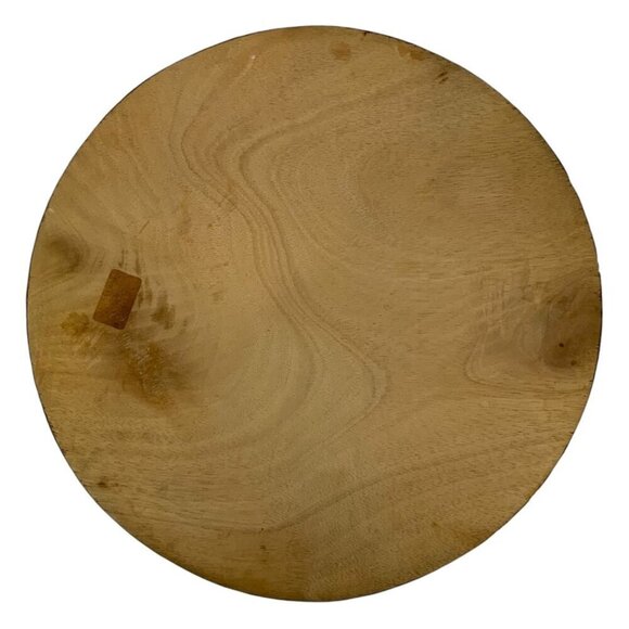 Handcrafted Marquetry Wood Serving Tray Star of David Decorative Geometric Inlay - Picture 3 of 3